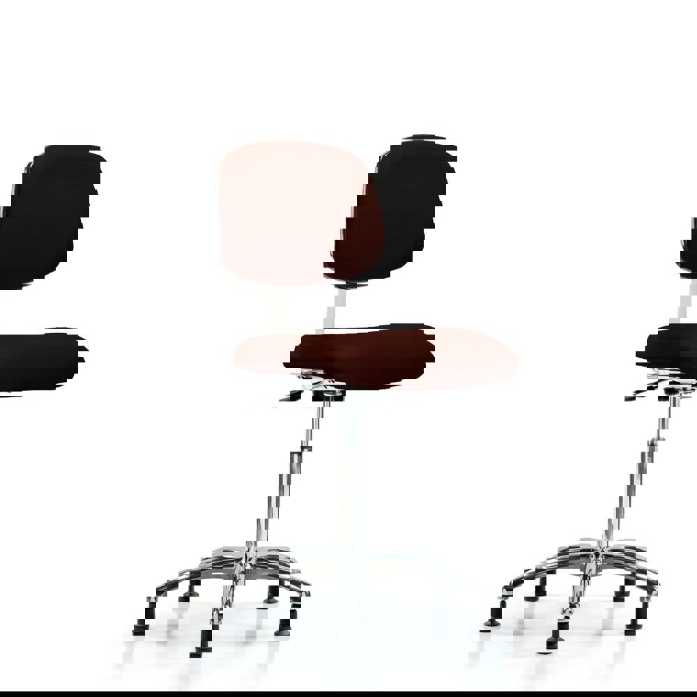 Task Chair: Vinyl, Burgundy